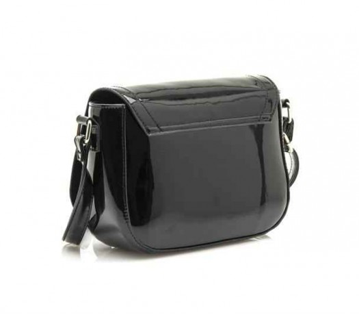 Bolsa de verniz preta da Mustang